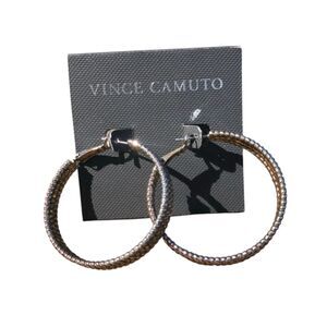 Vince Camuto Studded Mixed Metal Toned Closed Hoops